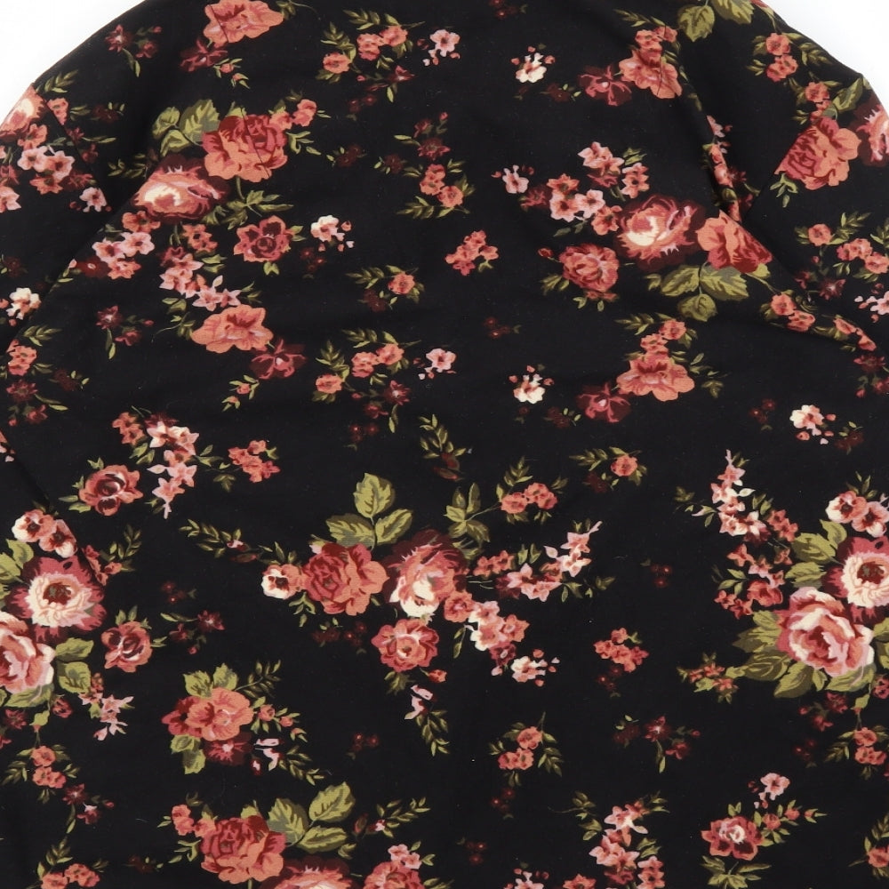 NEXT Womens Black Floral Basic Blouse Size S - PJ top