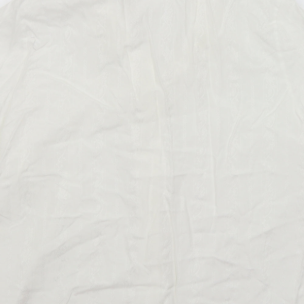 Double Two Lady Womens White Basic Button-Up Size 18