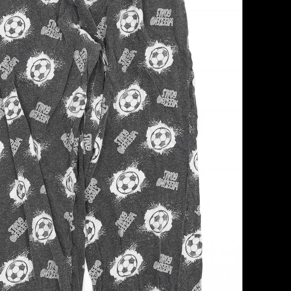 B&M Boys Grey Solid Pyjama Pants Size L - Football
