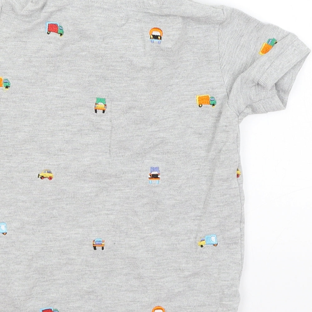 NEXT Baby Grey Basic Polo Size 18-24 Months - Trucks