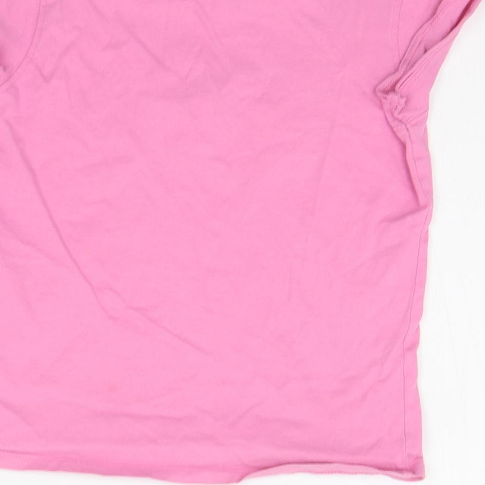 Marks & Spencer Girls Pink Basic T-Shirt Size 9 Years