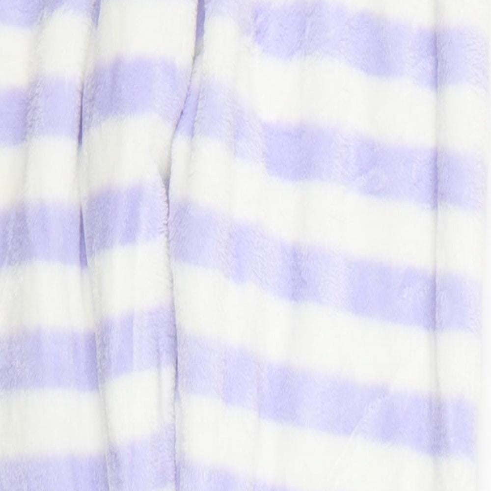 Marks and Spencer Girls Purple Striped Top Pyjama Pants Size 7-8 Years