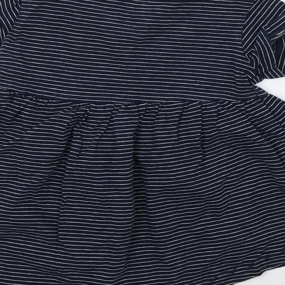 NEXT Girls Blue Striped A-Line Size 3-6 Months