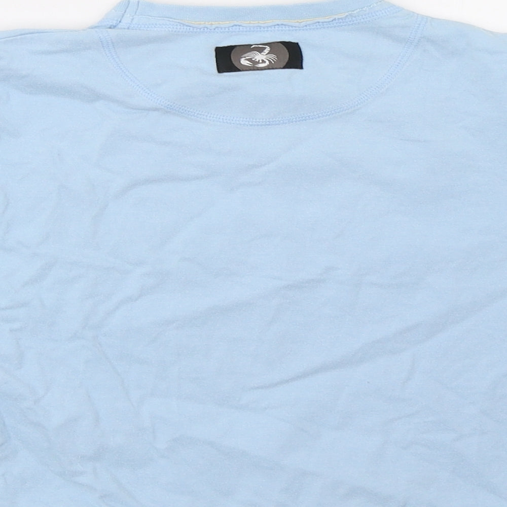 Marks & Spencer Boys Blue Basic T-Shirt Size 6-7 Years