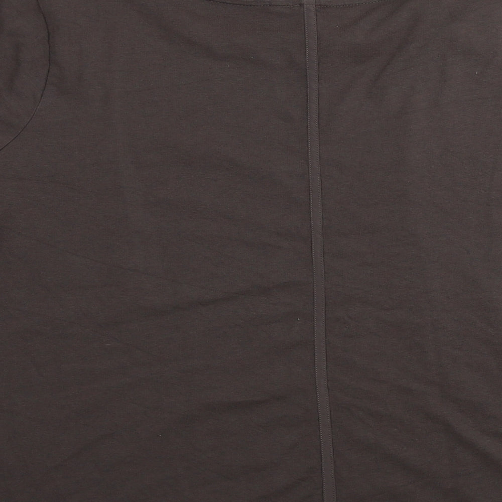 Marks and Spencer Womens Brown Paisley Basic T-Shirt Size 20
