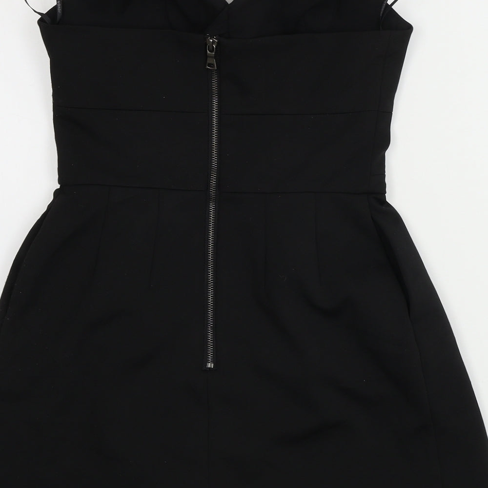 Jovonna Womens Black Basic Blouse Size 8