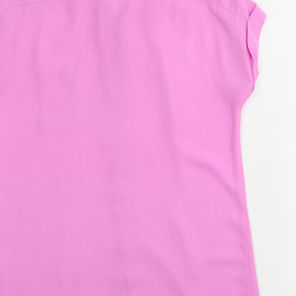 Atmosphere Womens Pink Basic Button-Up Size 8