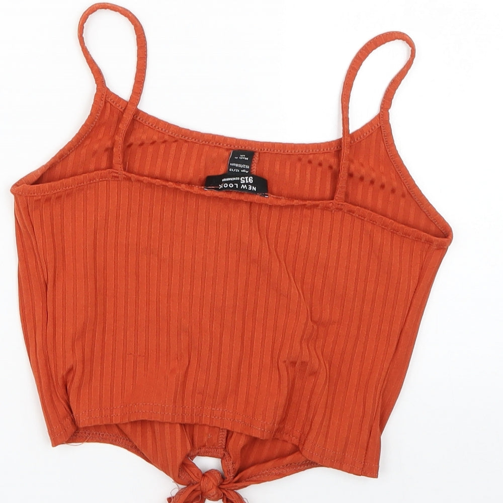 New Look Girls Orange Basic T-Shirt Size 12-13 Years