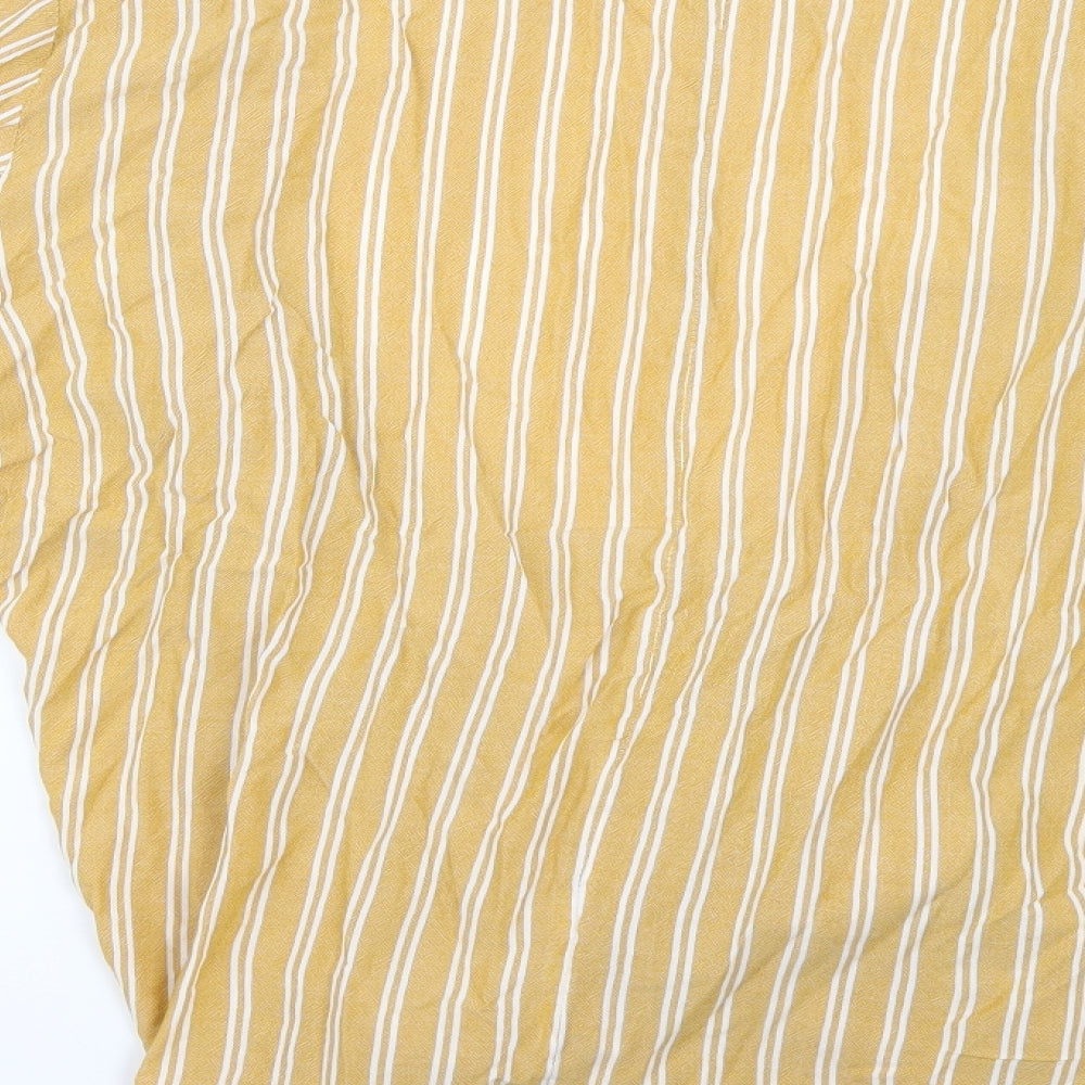Marks & Spencer Womens Yellow Striped Basic Blouse Size 22
