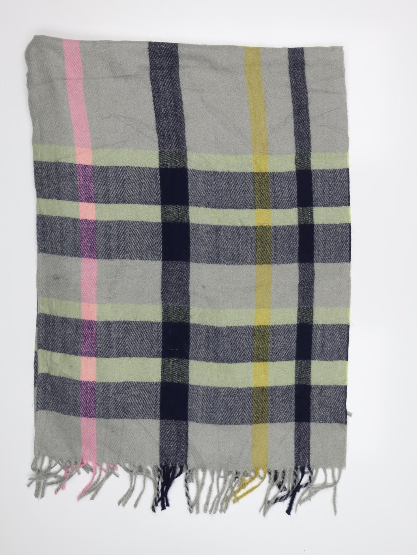 Marks & Spencer Unisex Grey Check Shawl/Wrap