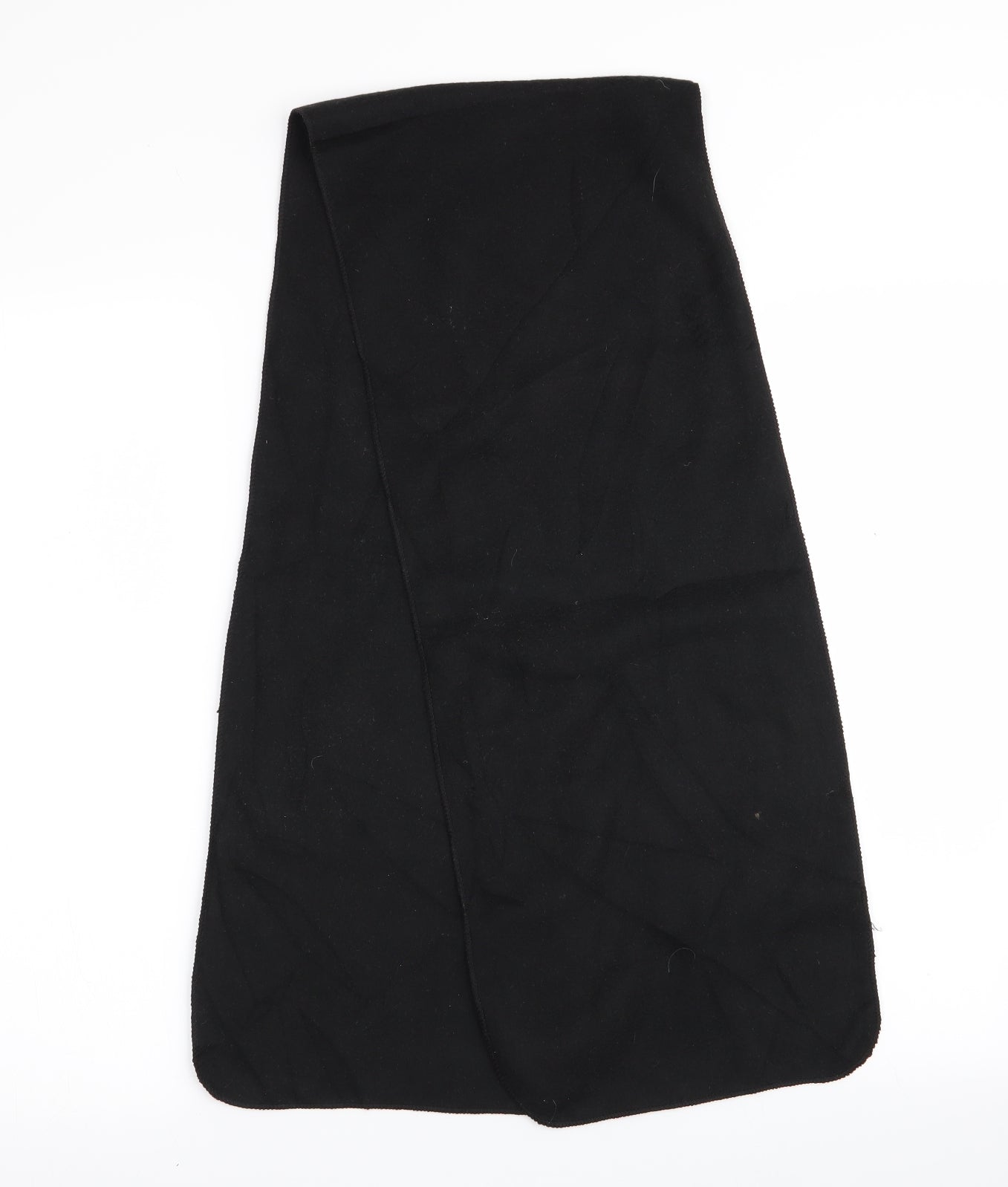 Preworn Mens Black Scarf Size Regular - Fleece Feel Exterior