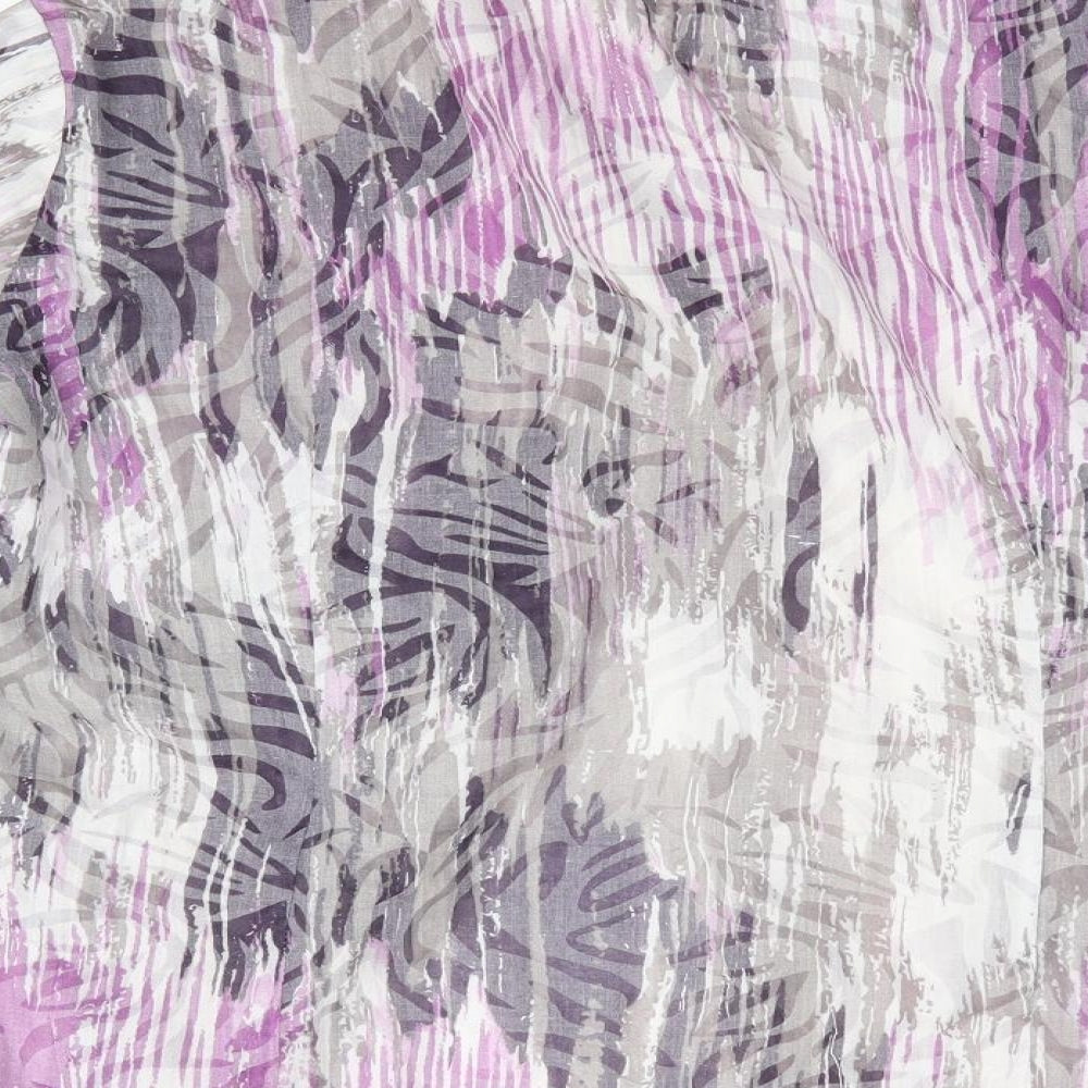Ellie Louise Womens Purple Animal Print Basic Blouse Size 12