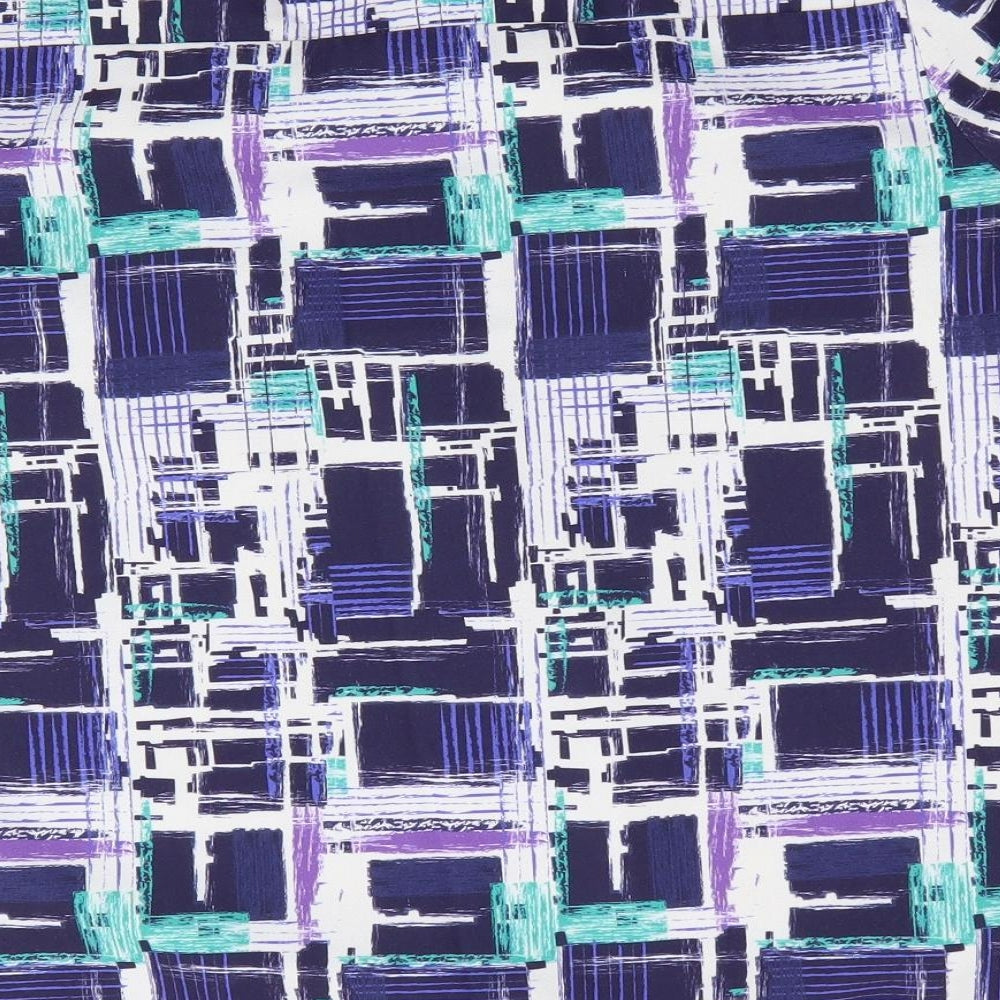 Vortex Womens Purple Check Basic Blouse Size 14