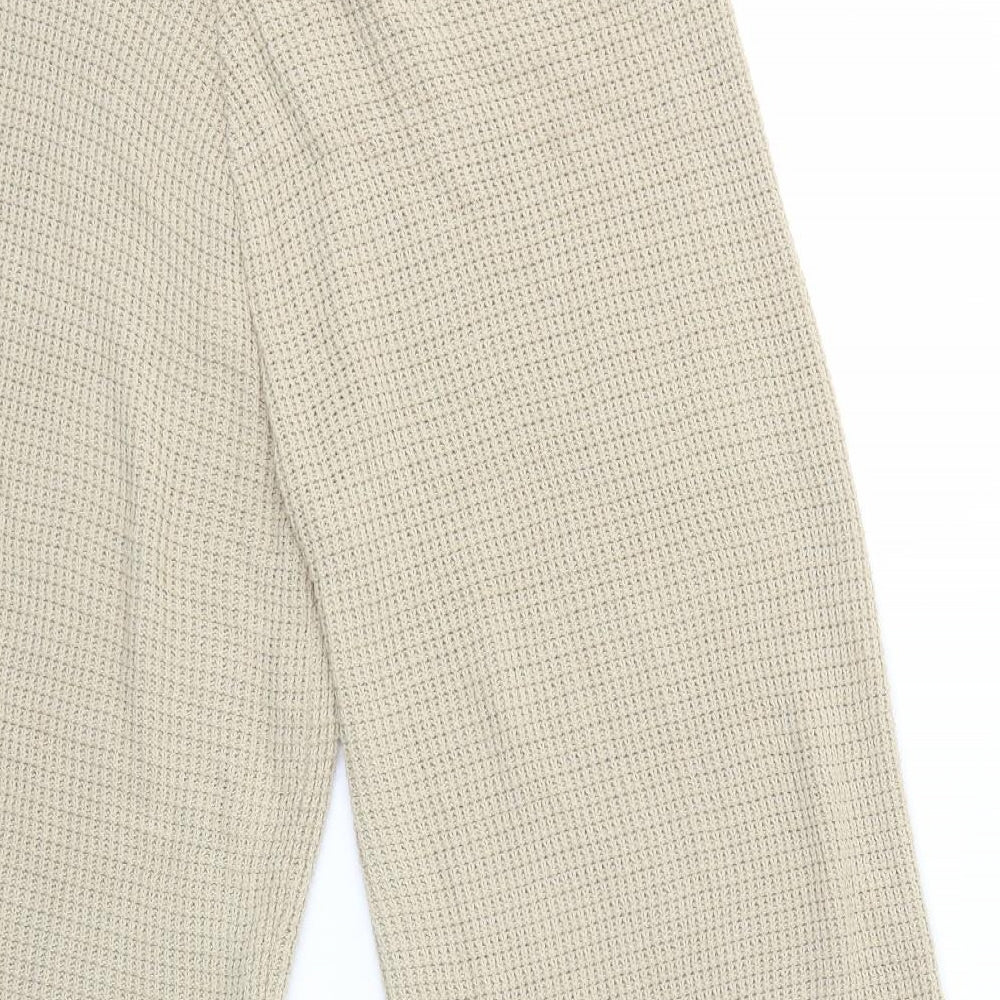 Preworn Womens Beige Knit Trousers Size 16 L24 in