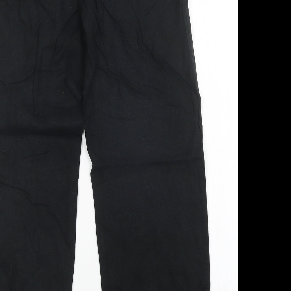 M&S Womens Black Trousers Size 10 L27 in