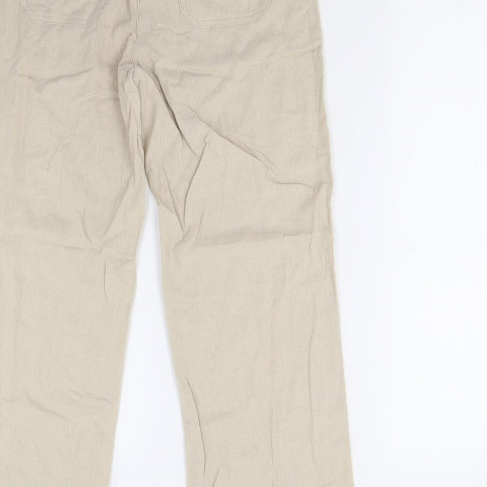 Preworn Womens Beige Trousers Size 12 L27 in