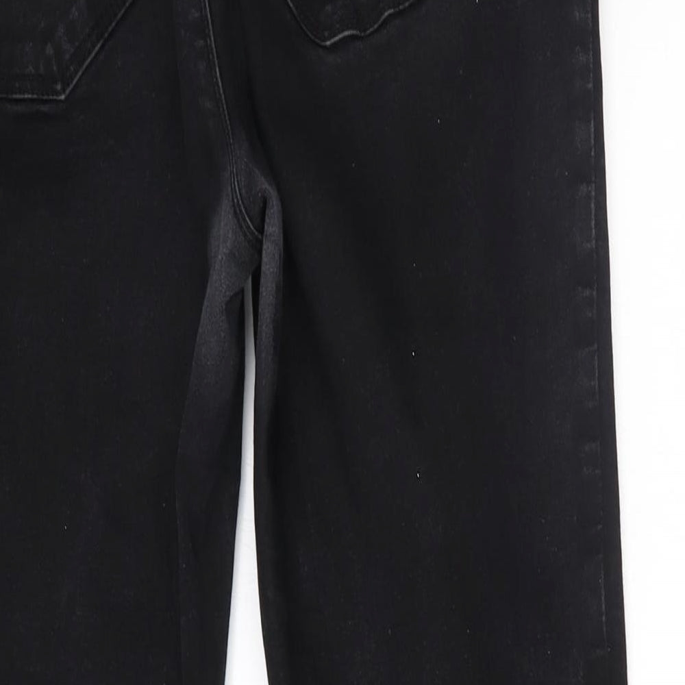 denim co Womens Black Straight Jeans Size 16 L25 in
