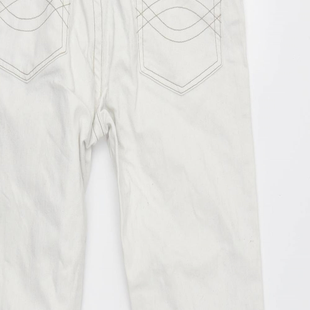 denim co Womens White Straight Jeans Size 12 L25 in