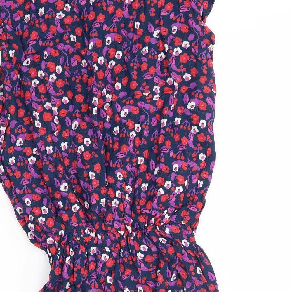 New Look Womens Purple Floral Basic Blouse Size 14