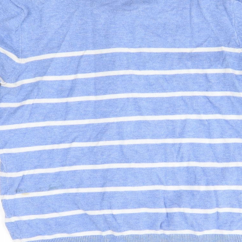 F&F Womens Blue Striped Cardigan Jumper Size 6