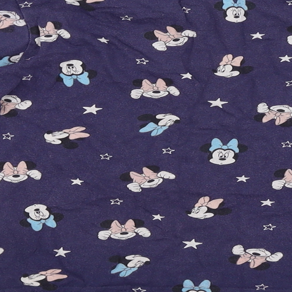 Disney Womens Purple Animal Print Pyjama Top - MINNIE MOUSE