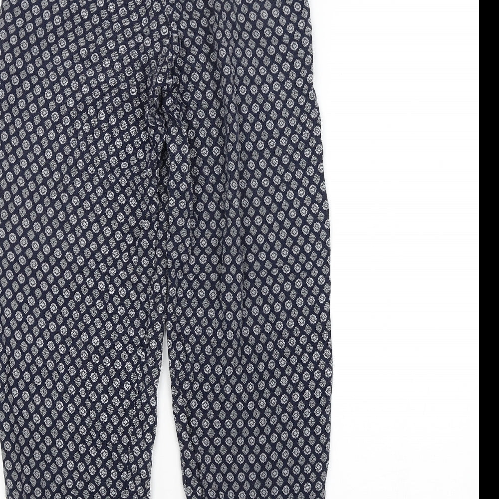 Atmosphere Womens Blue Argyle/Diamond Bloomer Trousers Size 10 L26 in