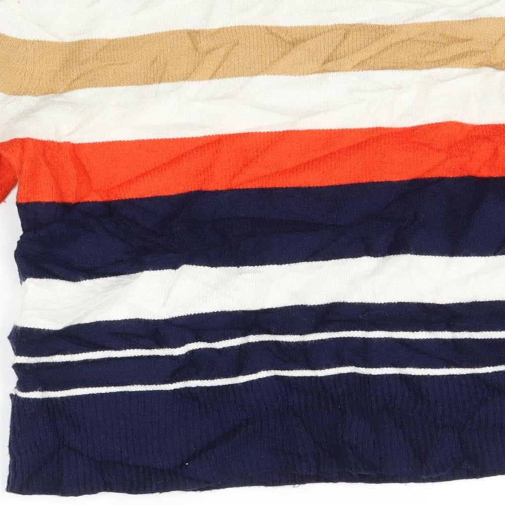 Oasis Womens Multicoloured Striped Pullover Jumper Size S
