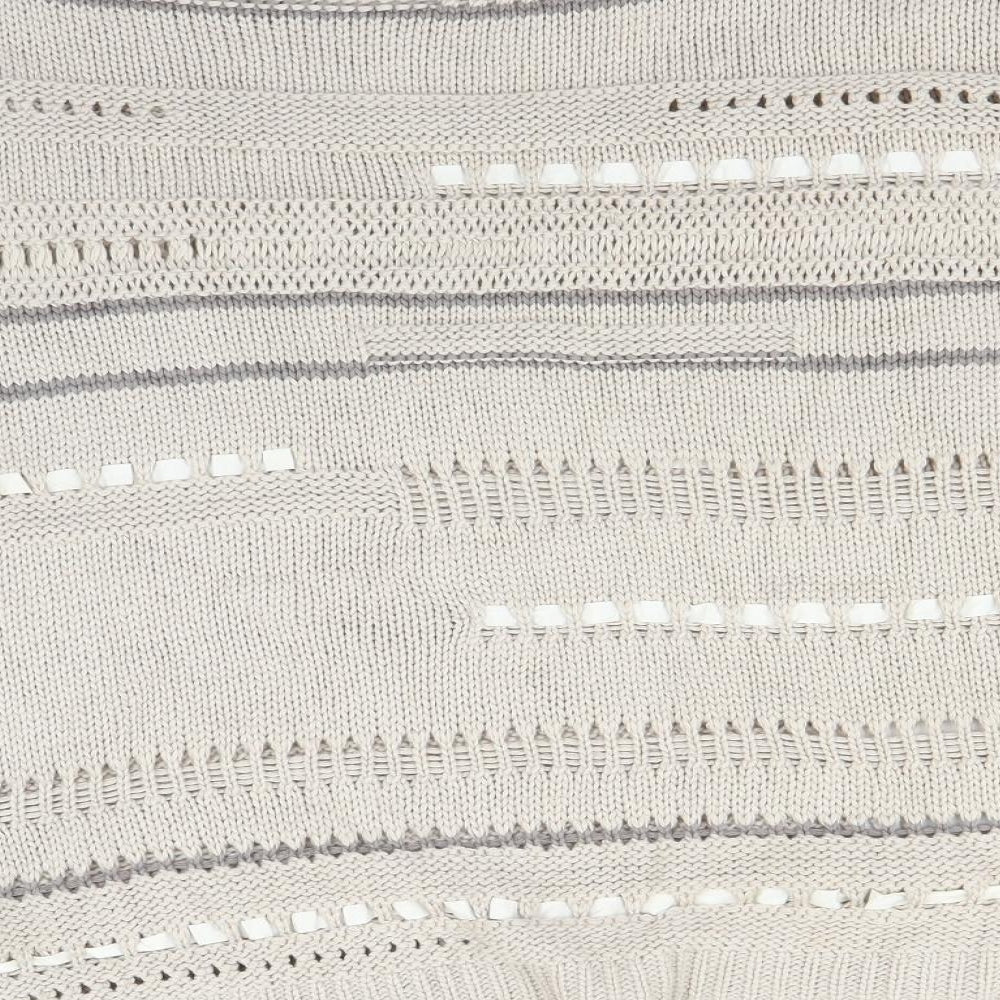 Marks & Spencer Womens Beige Striped Pullover Jumper Size 18