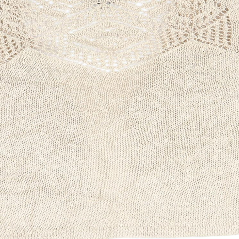 Nina Murati Womens Beige Cardigan Jumper Size S
