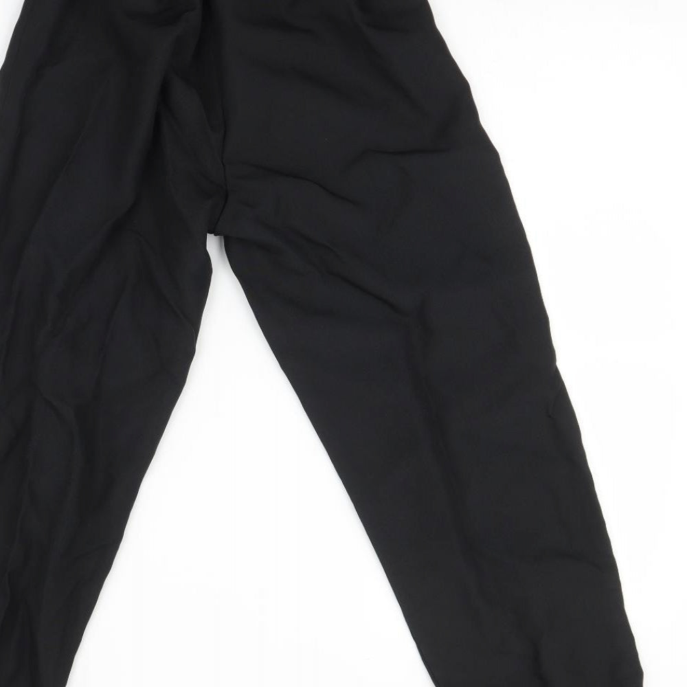 Preworn Womens Black Trousers Size 12 L26 in