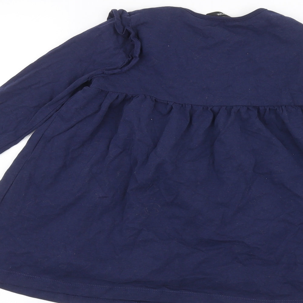 George Girls Blue Basic T-Shirt Size 6-7 Years