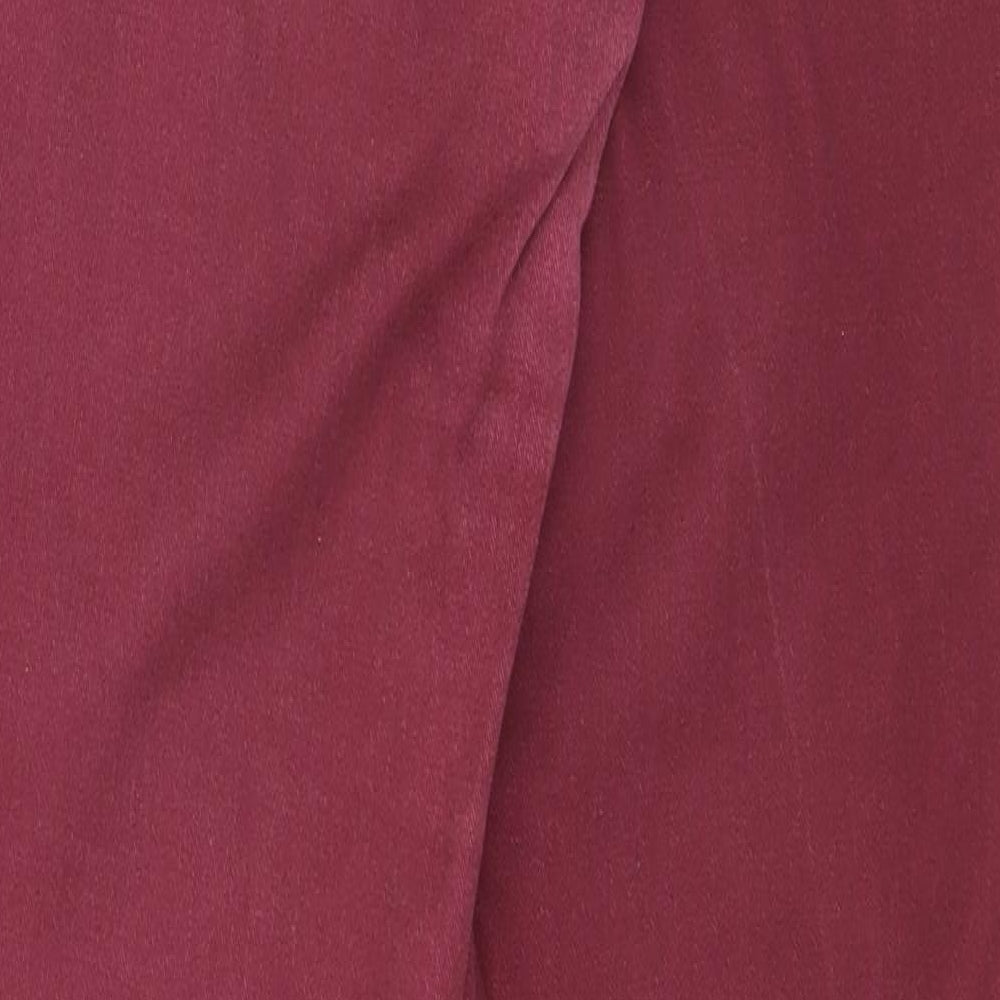 H&M Womens Red Denim Skinny Jeans Size 10 L30 in