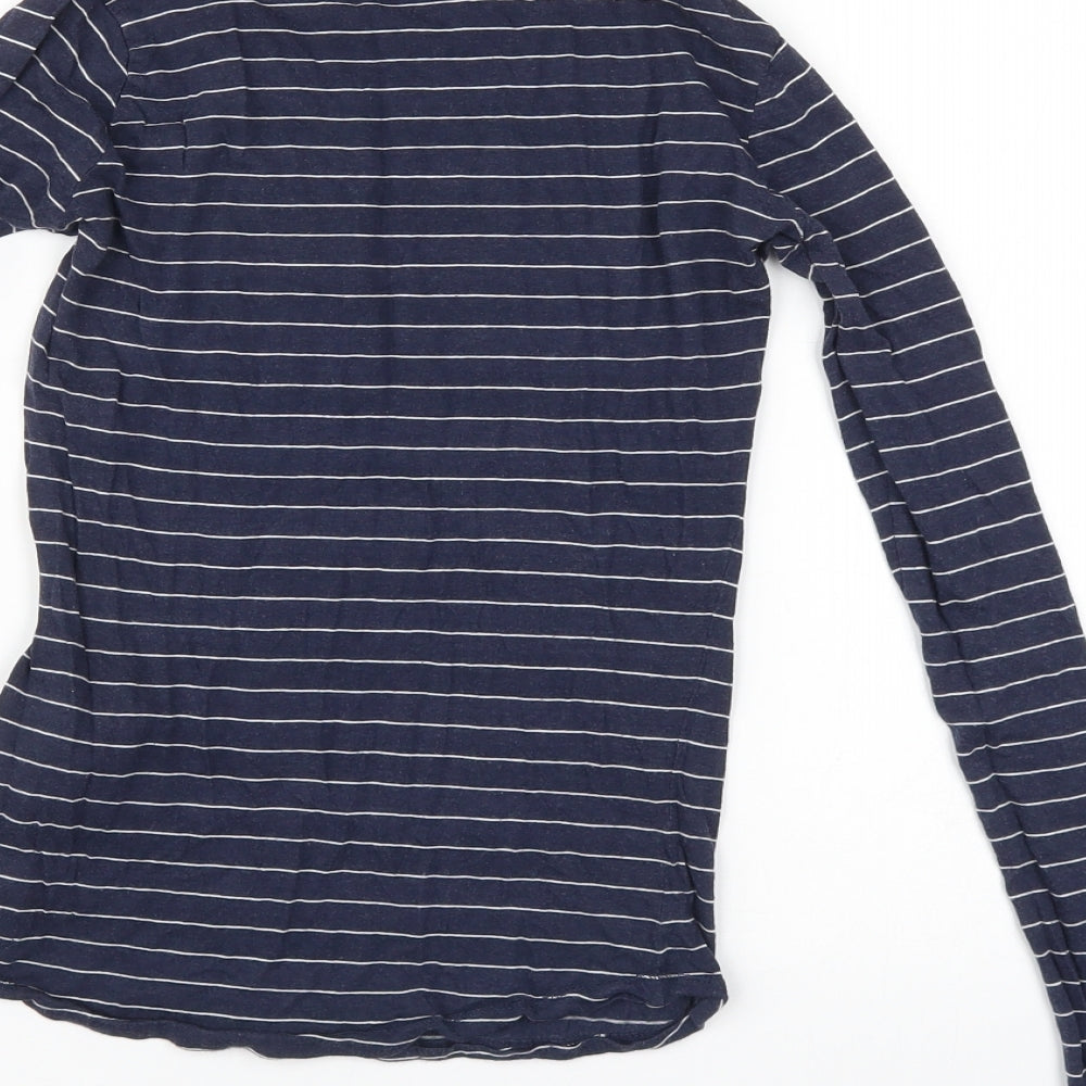 New Look Womens Blue Striped Pullover Jumper Size 8