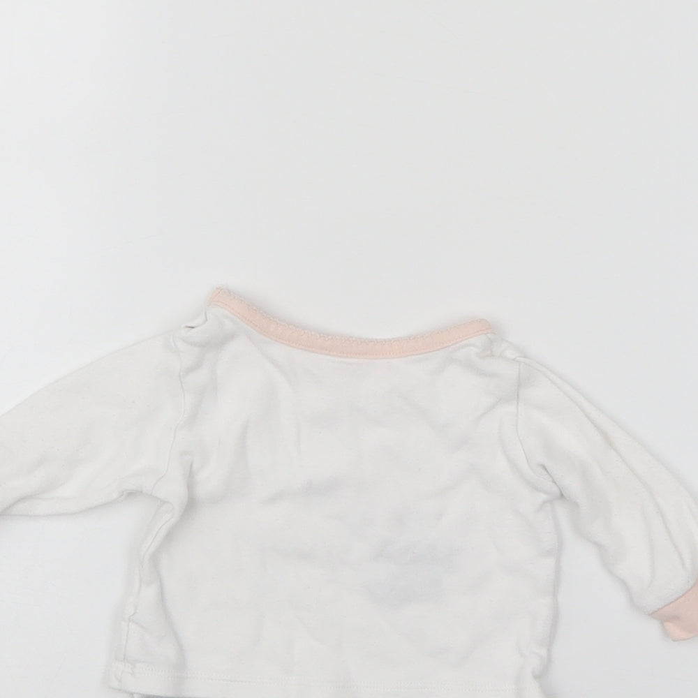 Primark Girls White Pullover Jumper Size 3-6 Months