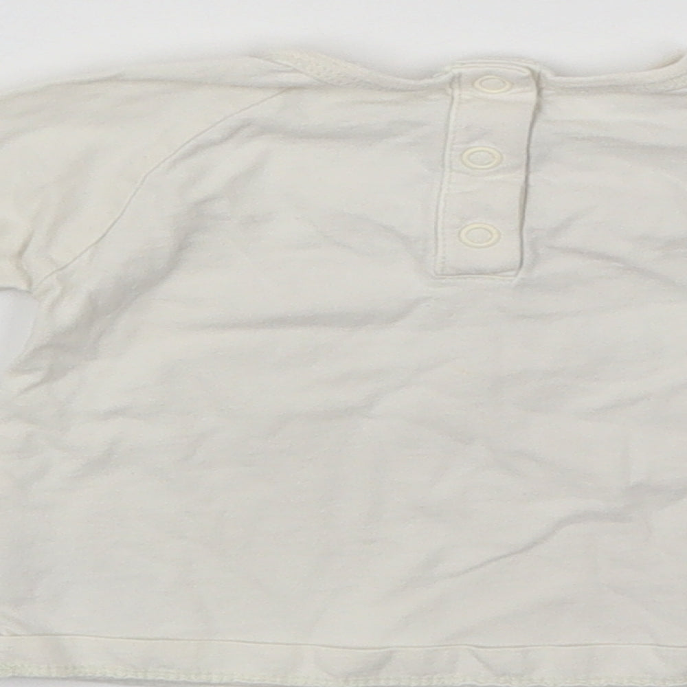 Pep & Co Girls White Pullover Jumper Size 3-6 Months