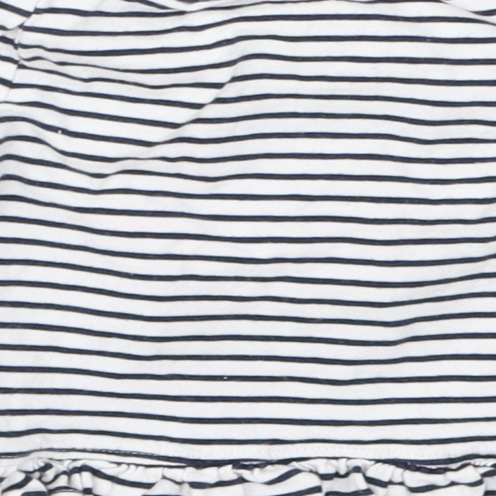 Primark Girls Blue Striped Basic T-Shirt Size 9-12 Months - Lovely Like Mummy