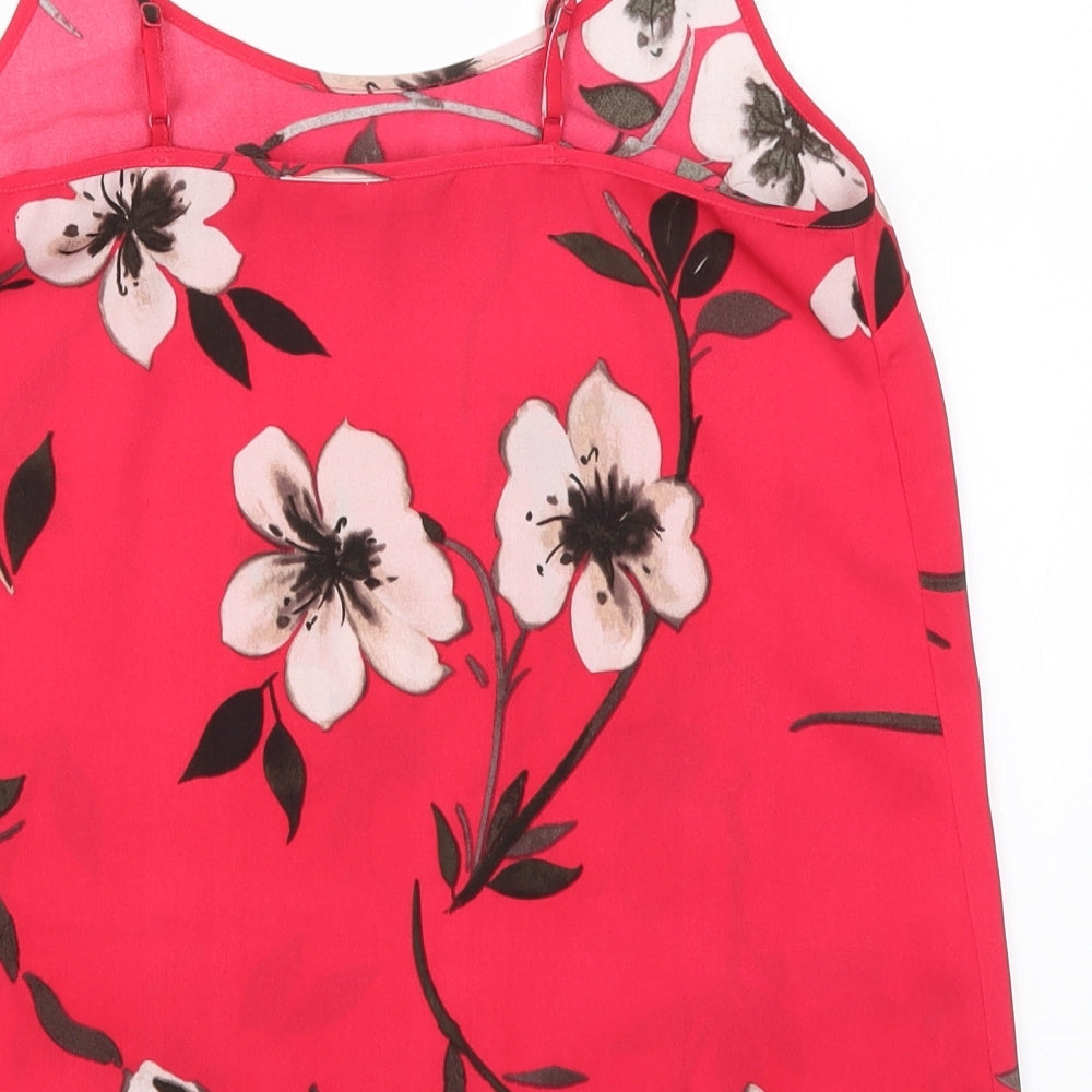 NEXT Womens Pink Floral Basic Tank Size 6