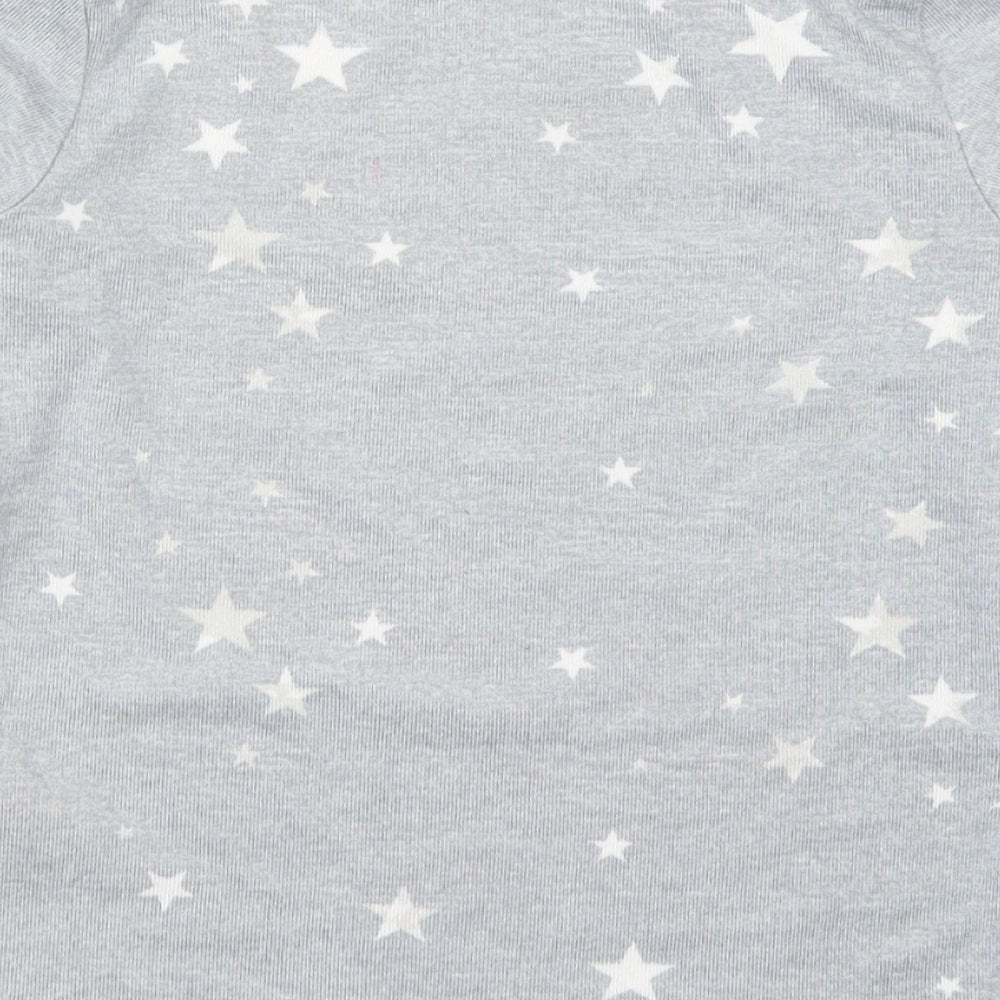 Peacocks Girls Grey Geometric Top Pyjama Top Size 10-11 Years - Stars