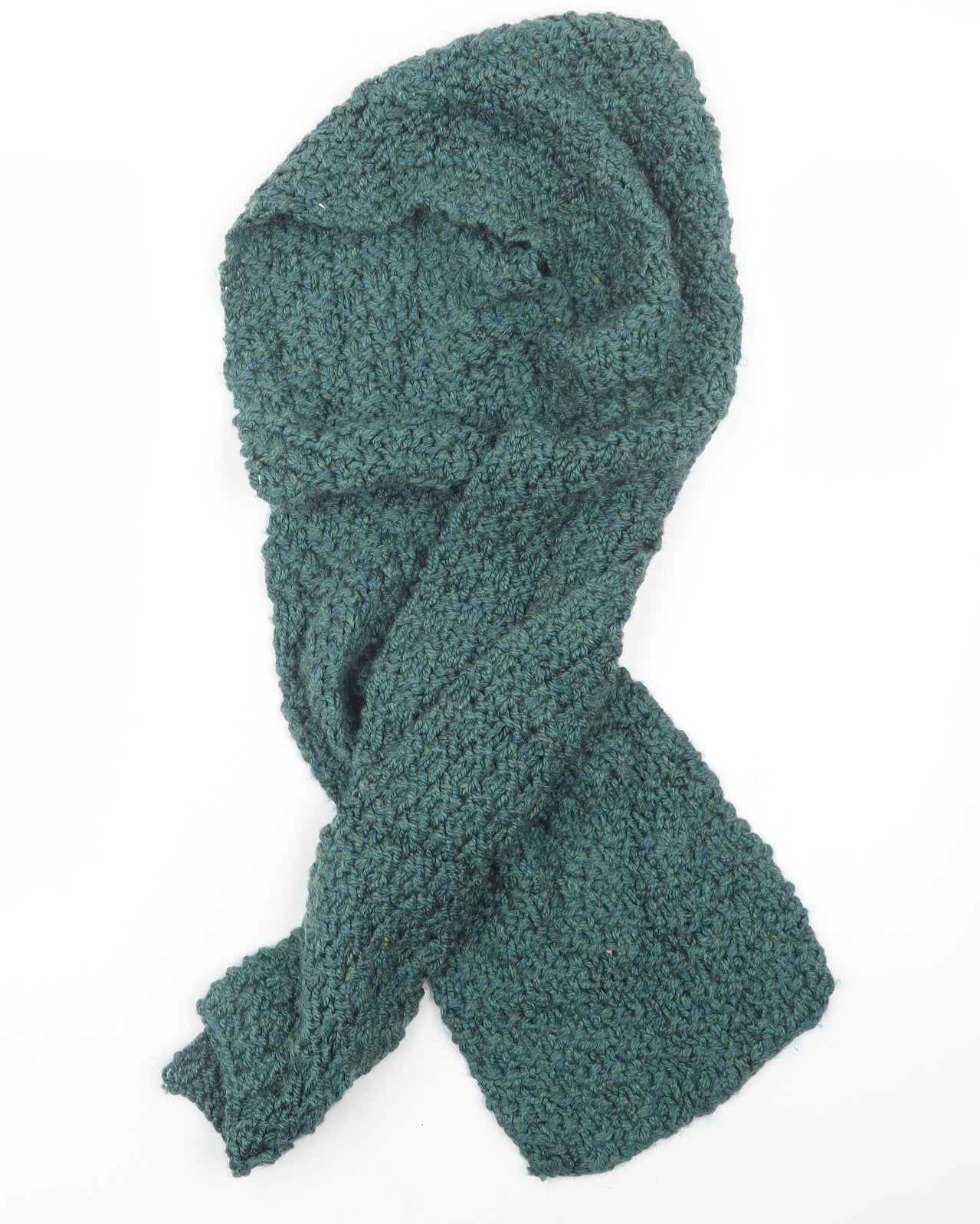 Preworn Womens Green Knit Scarf