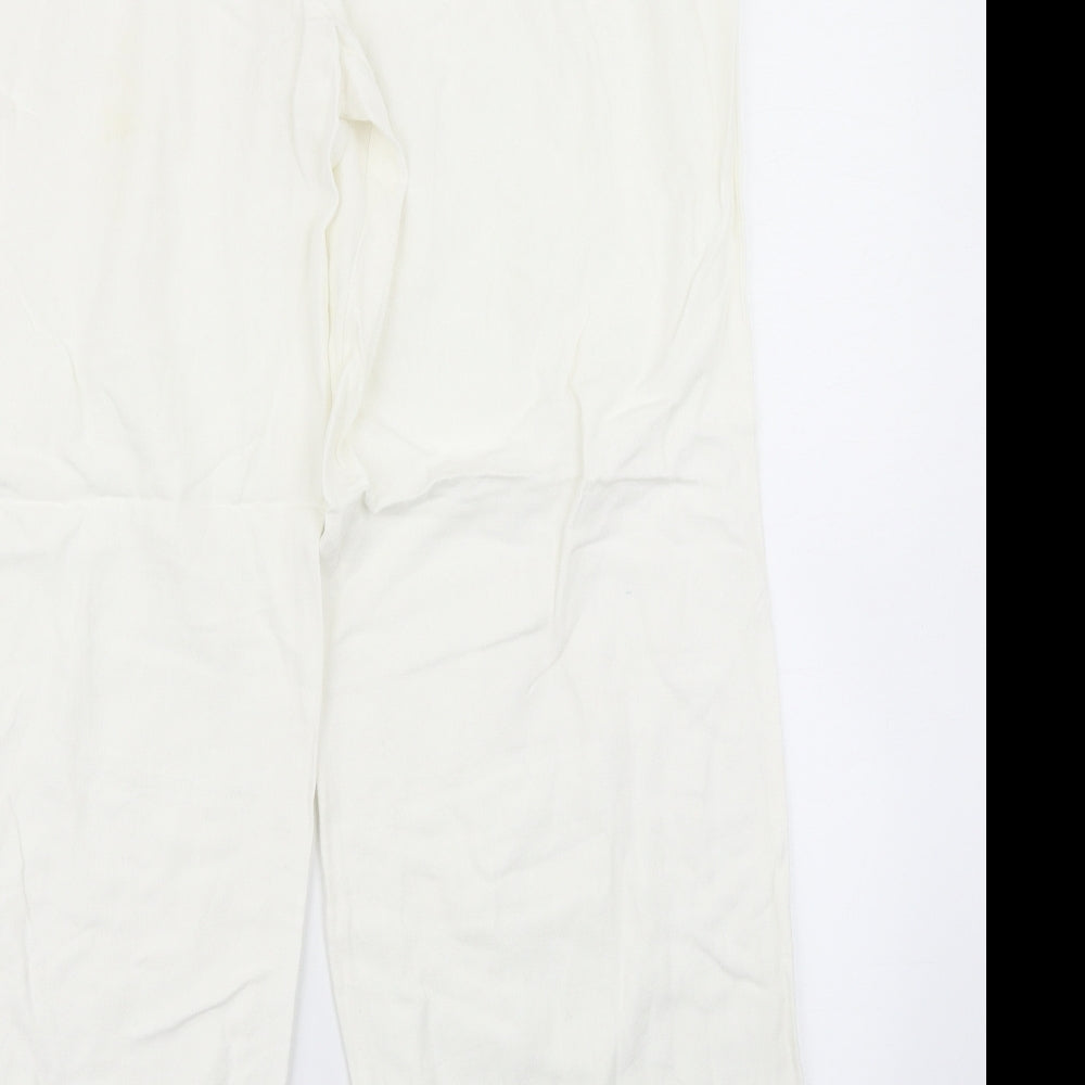 Ivory Womens White Trousers Size 16 L24 in