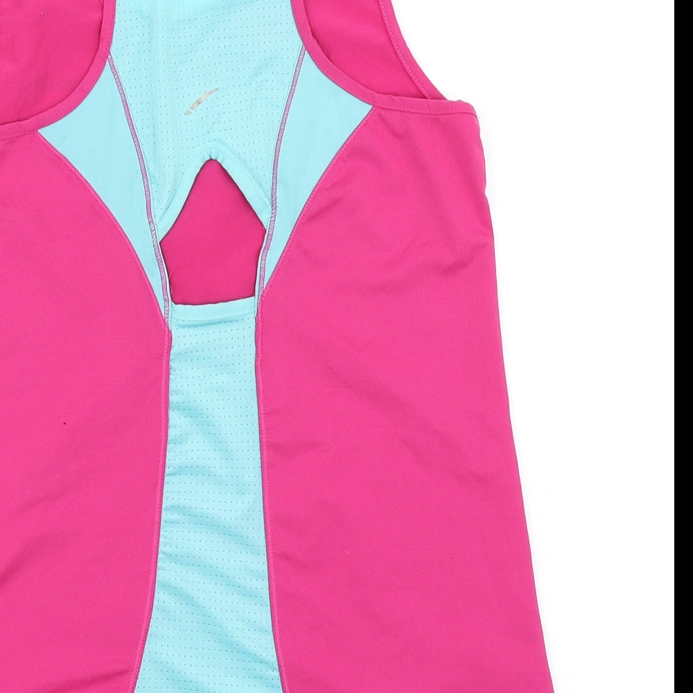 LA Gear Womens Pink Colourblock Basic Tank Size 8