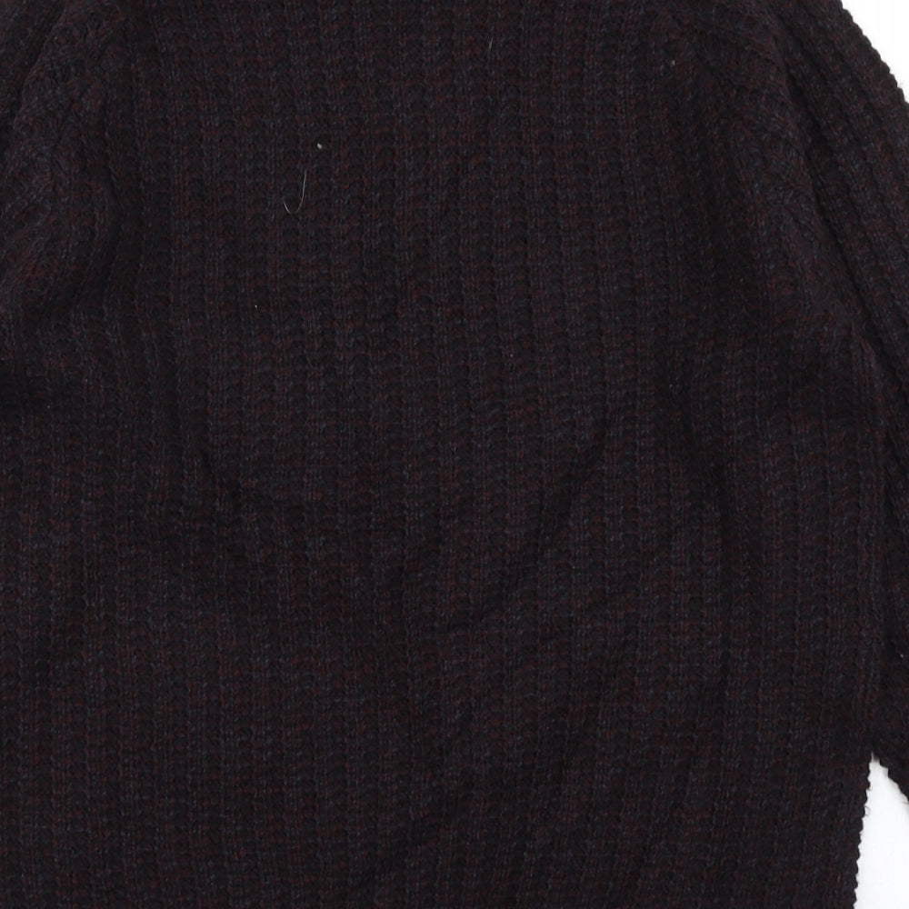 Cedarwood State Mens Purple Knit Pullover Jumper Size S