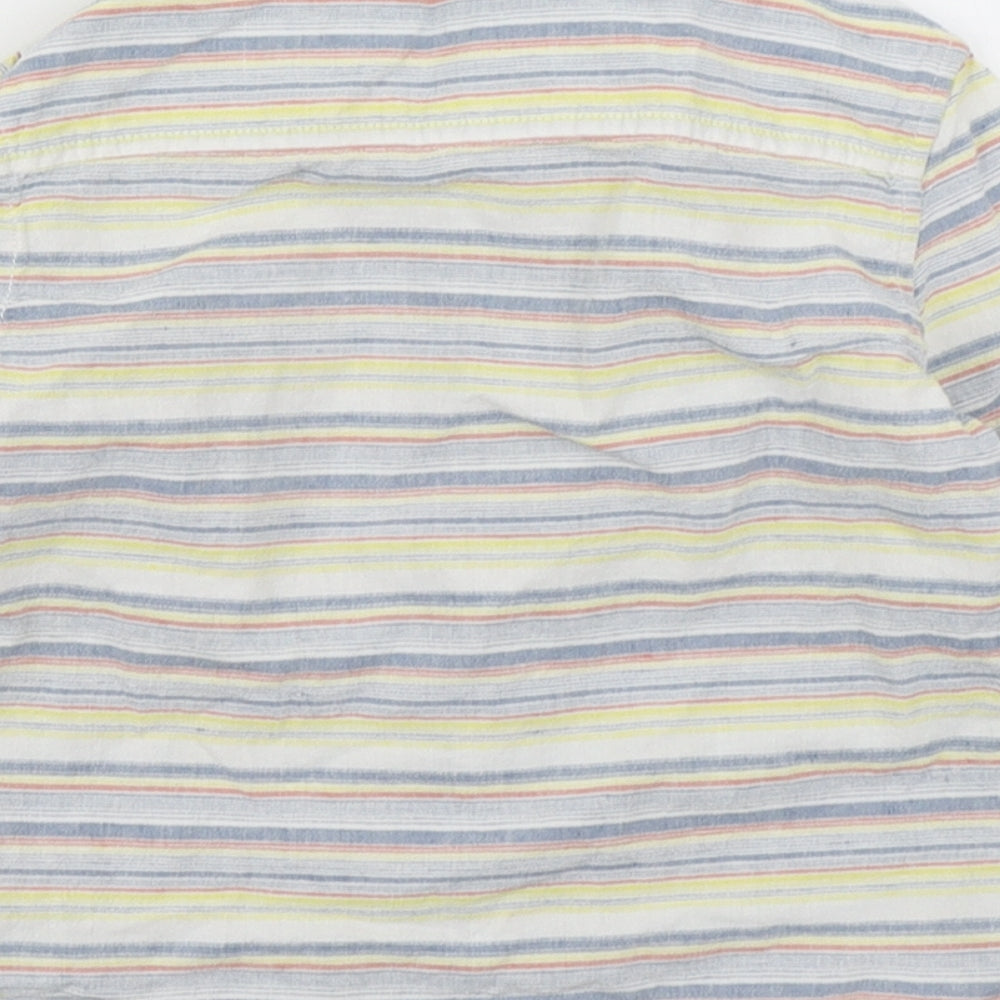 Autograph Boys Yellow Striped Basic Button-Up Size 3-4 Years