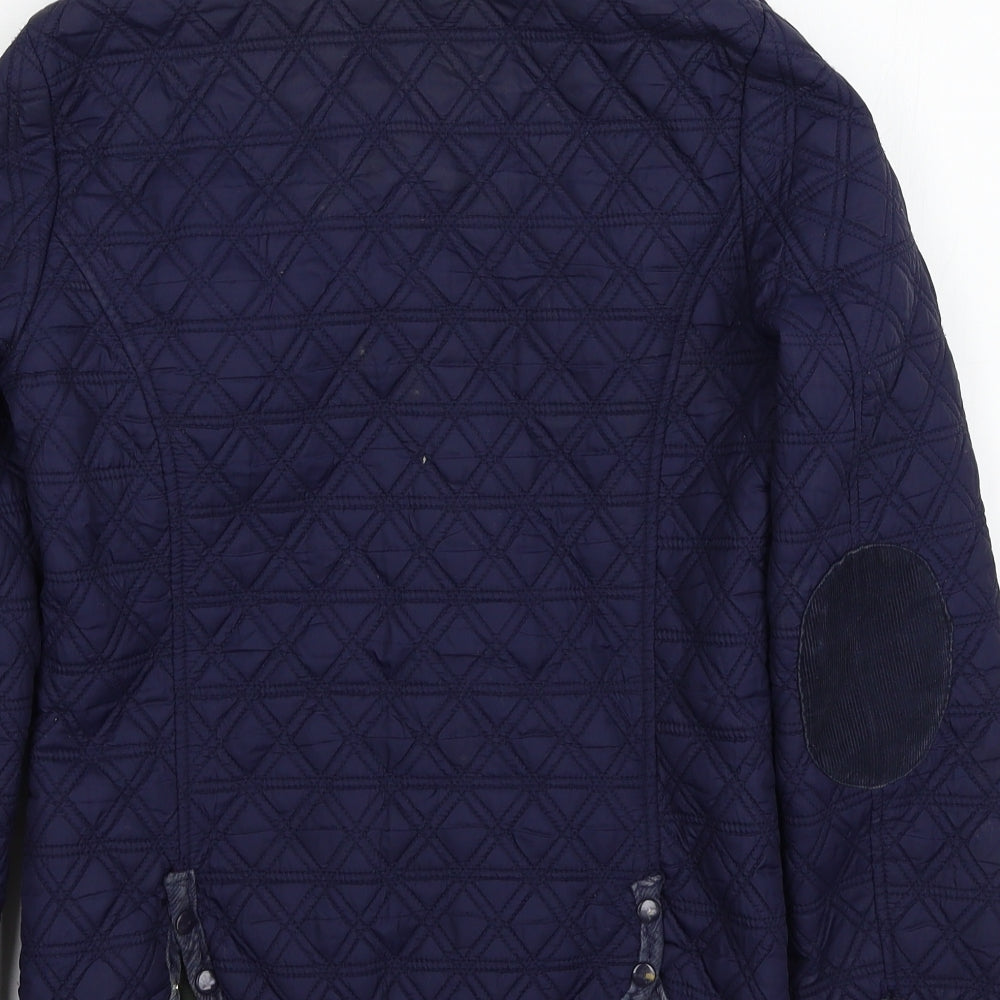 Denim & Co. Womens Blue Jacket Coat Size 10