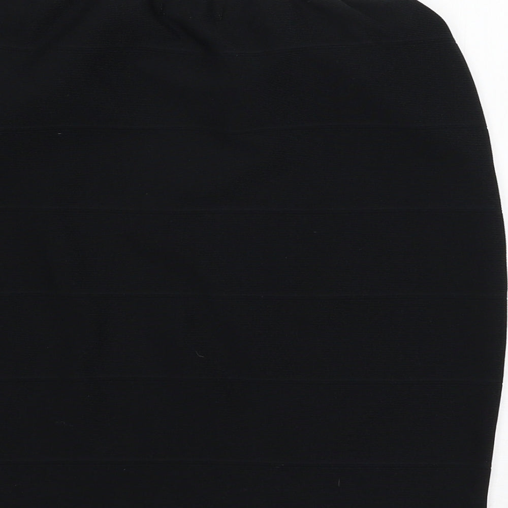 IX London Womens Black Jersey A-Line Skirt Size 14