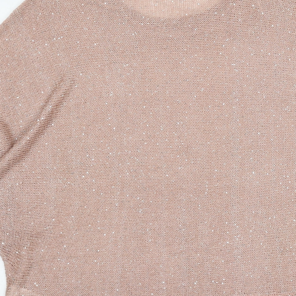 George Womens Pink Knit Pullover Jumper Size 16