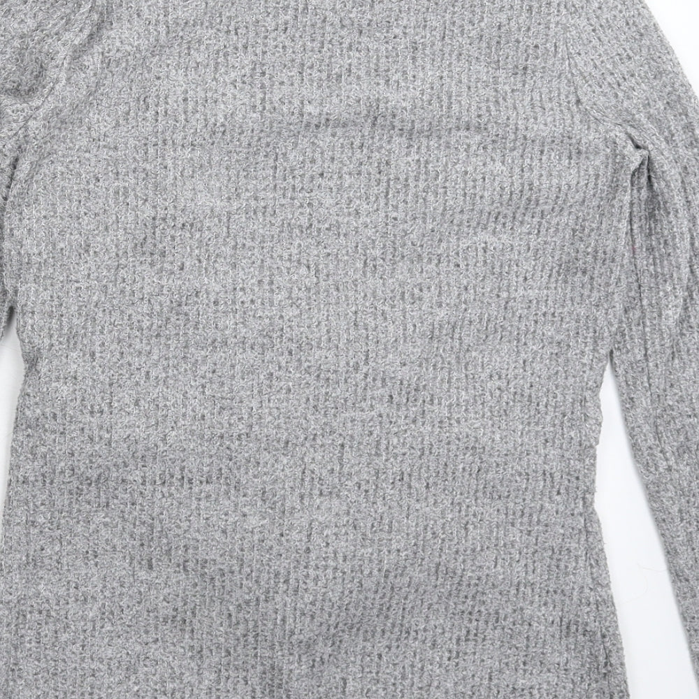 River Island Womens Grey Knit Pullover Jumper Size 8
