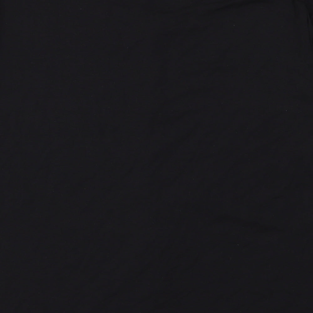 halina Womens Black Basic T-Shirt Size 18