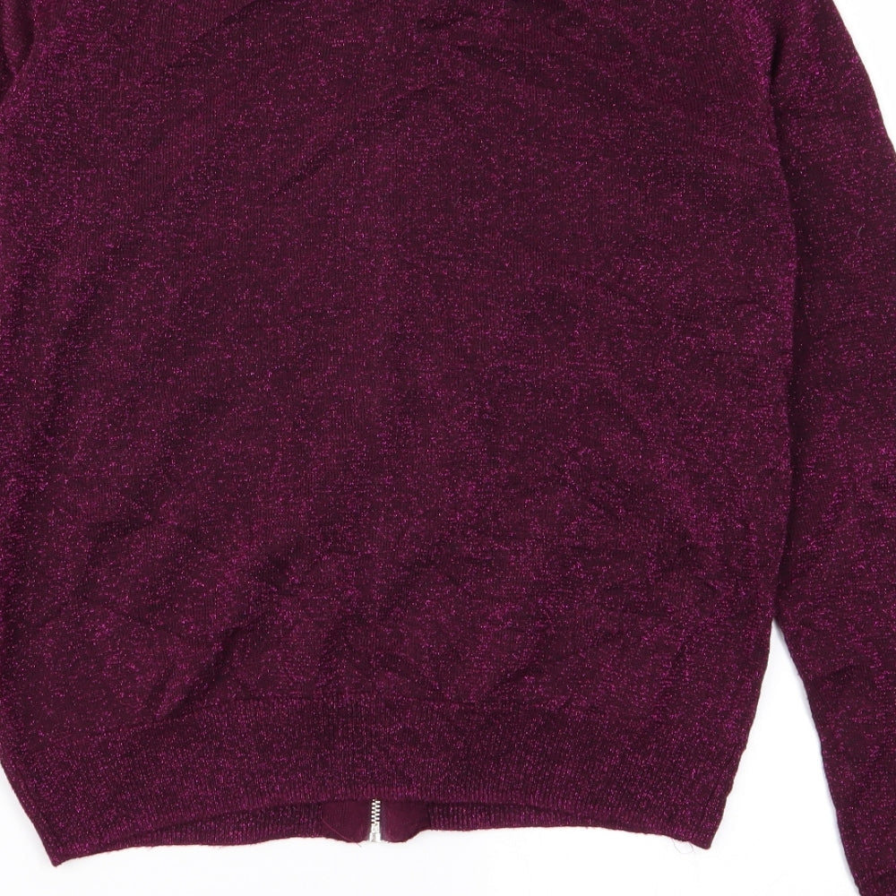 Primark Womens Purple Full Zip Jumper Size 10