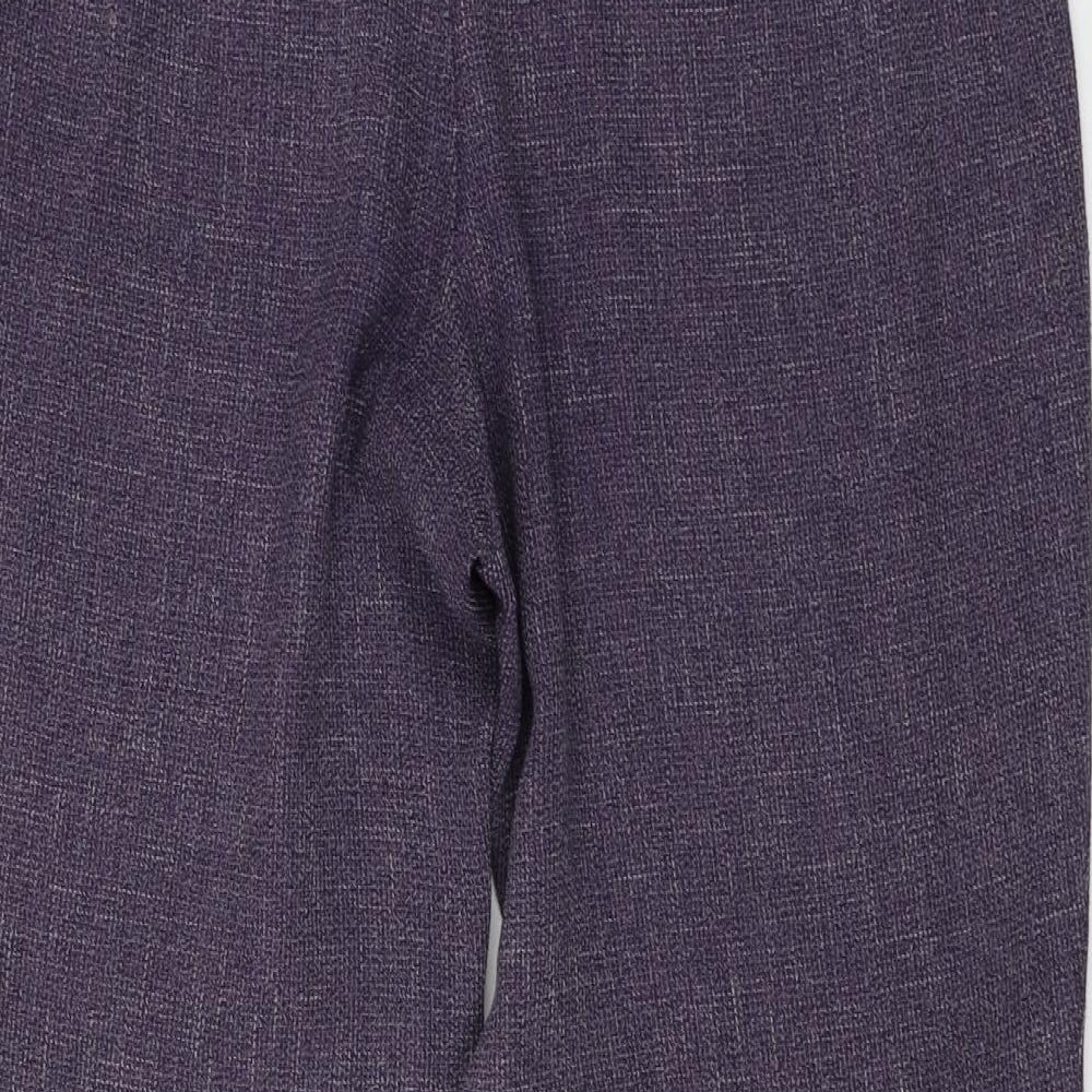 Marks & Spencer Womens Purple Trousers Size 14 L25 in